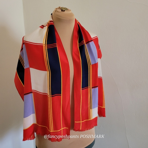 HATTIE CARNEGIE luxury silk vintage scarf wrap ultimate vintage New York lux - Picture 10 of 17